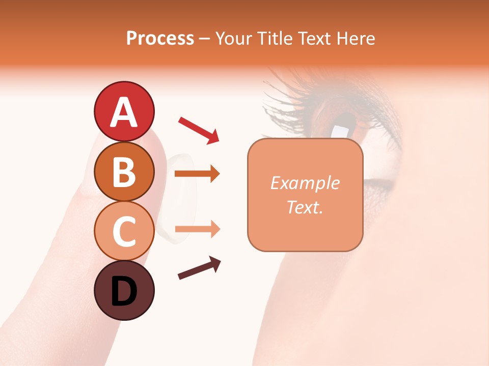 A Woman's Eye With A Contact Lens PowerPoint Template