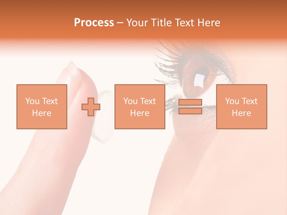 A Woman's Eye With A Contact Lens PowerPoint Template