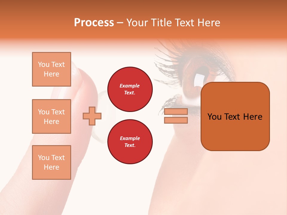 A Woman's Eye With A Contact Lens PowerPoint Template