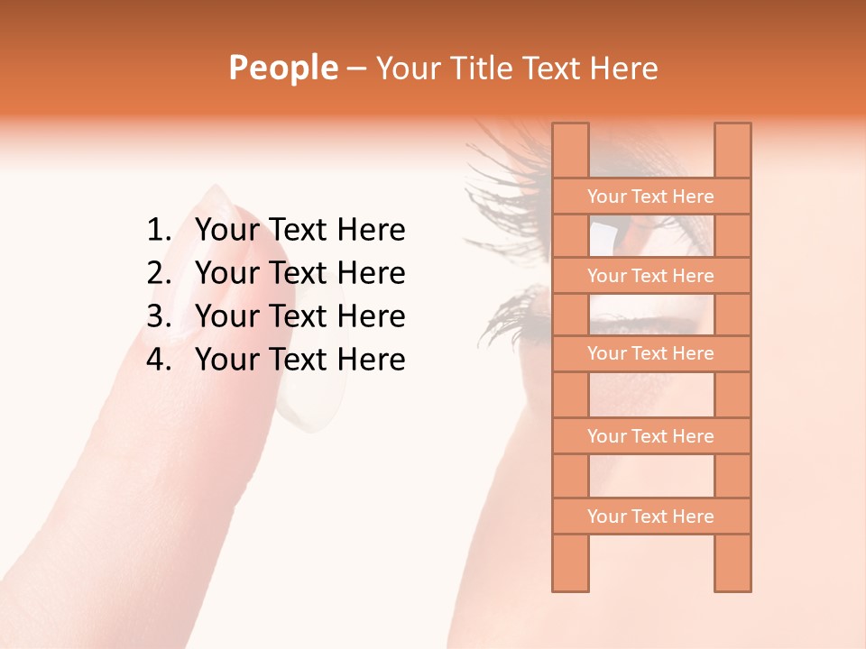 A Woman's Eye With A Contact Lens PowerPoint Template