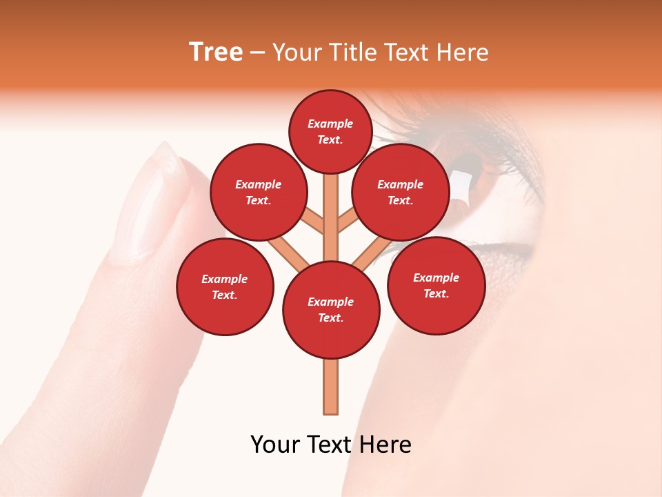 A Woman's Eye With A Contact Lens PowerPoint Template