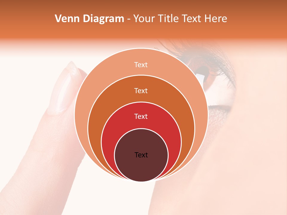 A Woman's Eye With A Contact Lens PowerPoint Template