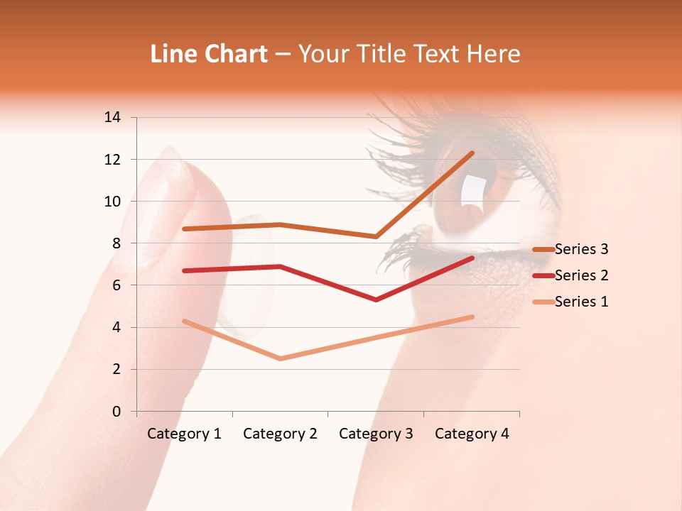 A Woman's Eye With A Contact Lens PowerPoint Template