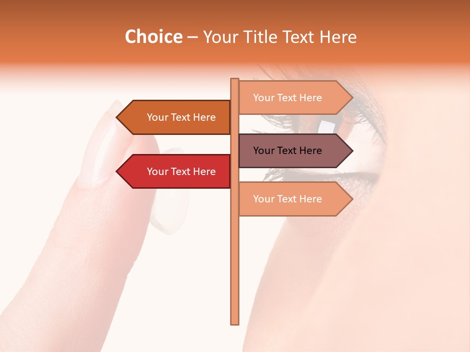 A Woman's Eye With A Contact Lens PowerPoint Template