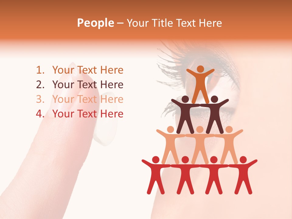 A Woman's Eye With A Contact Lens PowerPoint Template