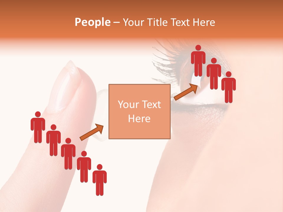 A Woman's Eye With A Contact Lens PowerPoint Template