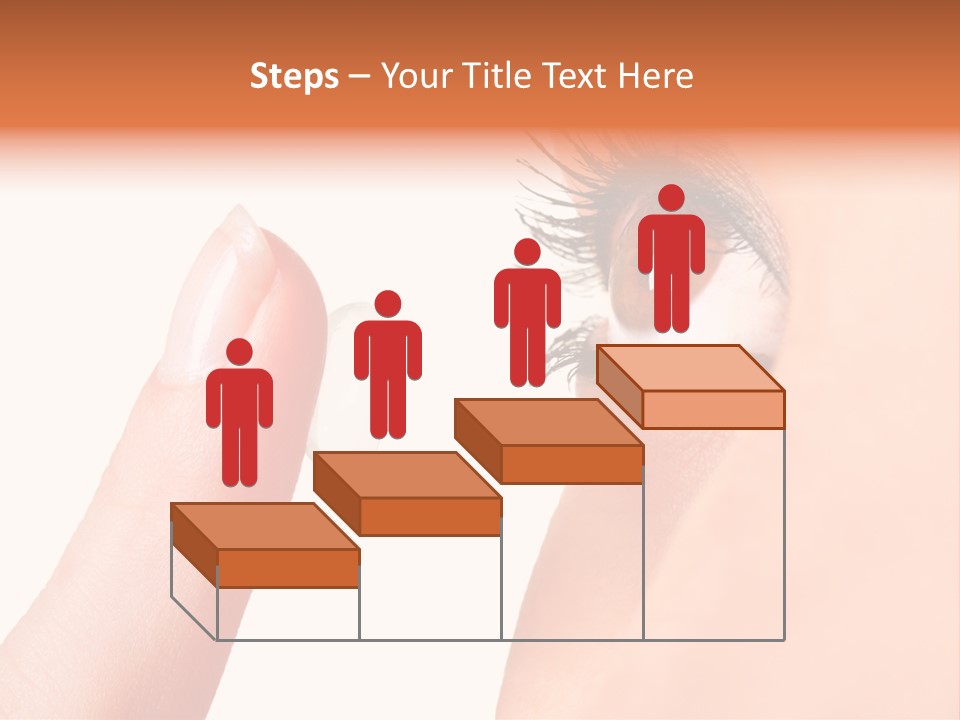 A Woman's Eye With A Contact Lens PowerPoint Template