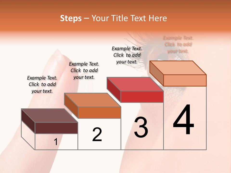 A Woman's Eye With A Contact Lens PowerPoint Template