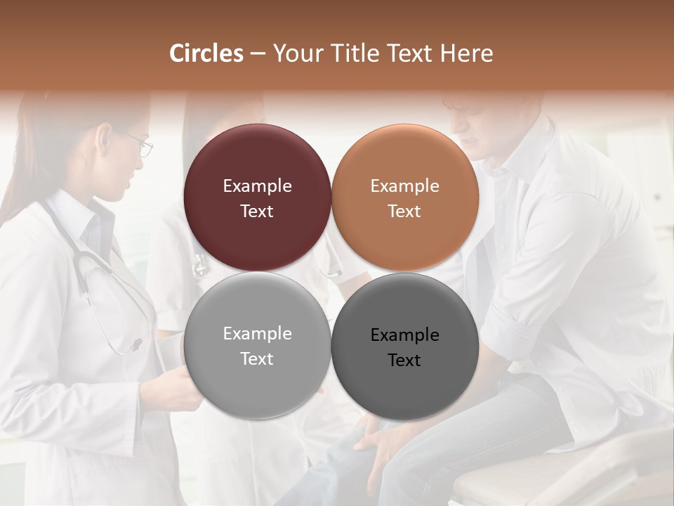 A Group Of Doctors Discussing Something In A Room PowerPoint Template