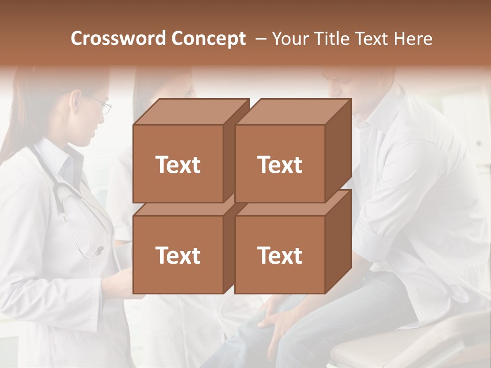 A Group Of Doctors Discussing Something In A Room PowerPoint Template