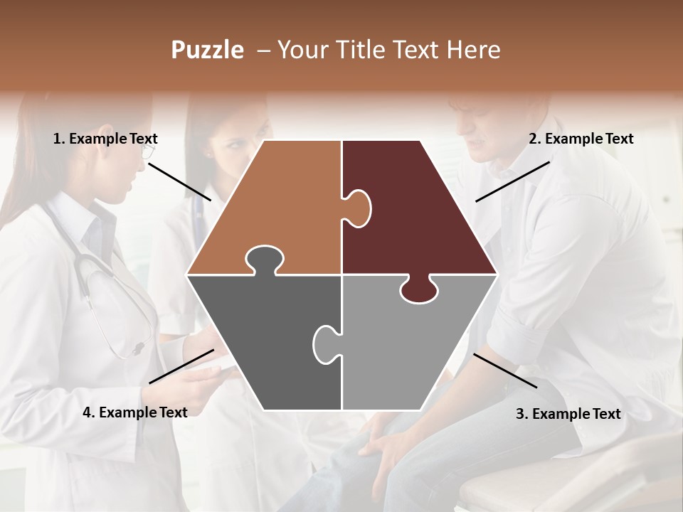 A Group Of Doctors Discussing Something In A Room PowerPoint Template