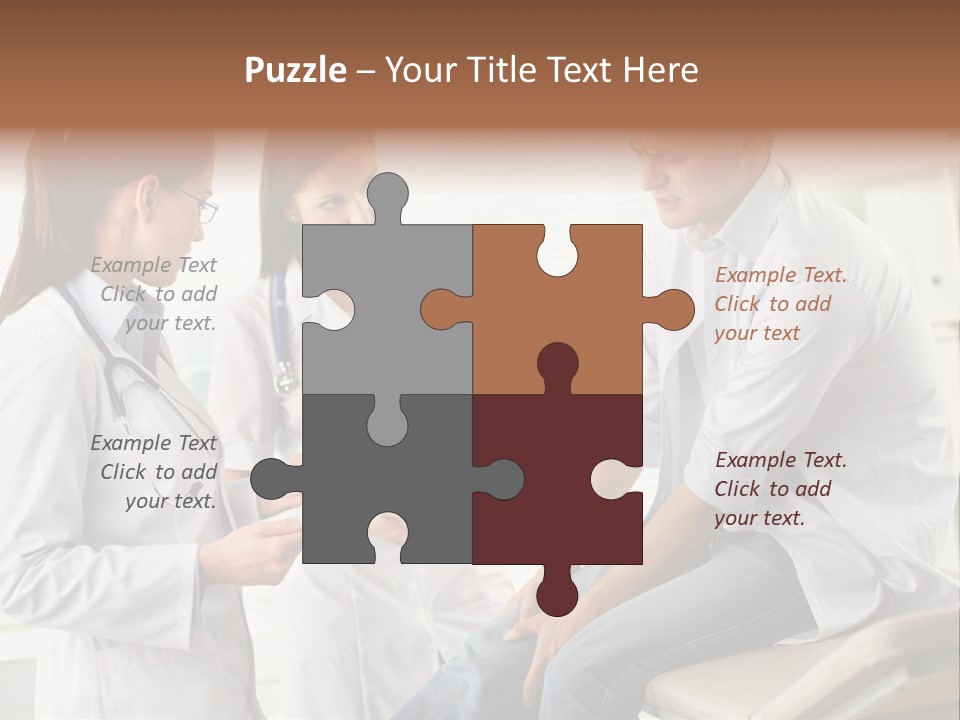 A Group Of Doctors Discussing Something In A Room PowerPoint Template