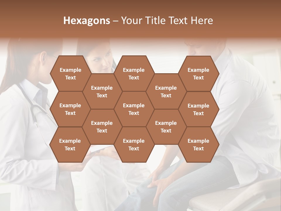 A Group Of Doctors Discussing Something In A Room PowerPoint Template