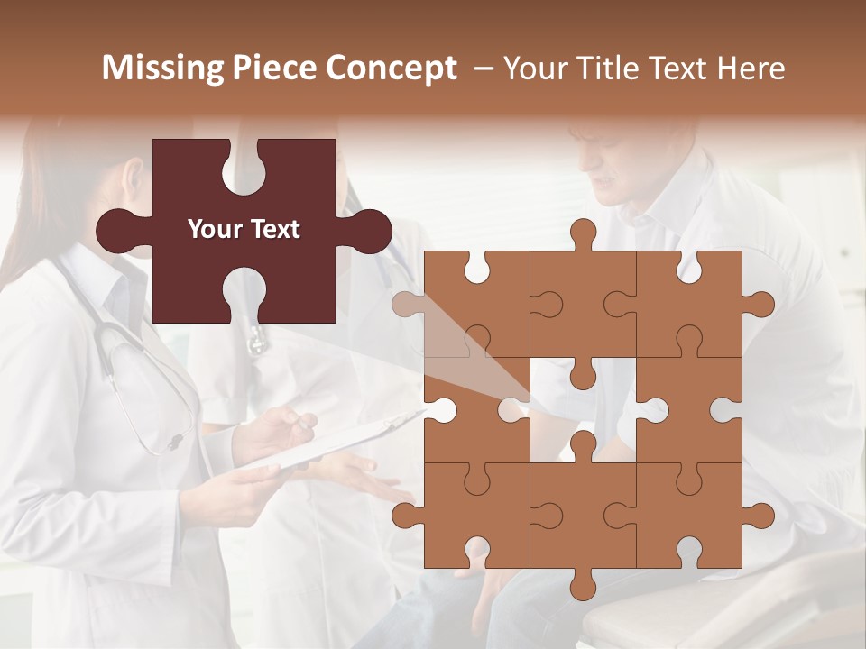 A Group Of Doctors Discussing Something In A Room PowerPoint Template