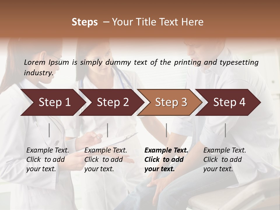 A Group Of Doctors Discussing Something In A Room PowerPoint Template