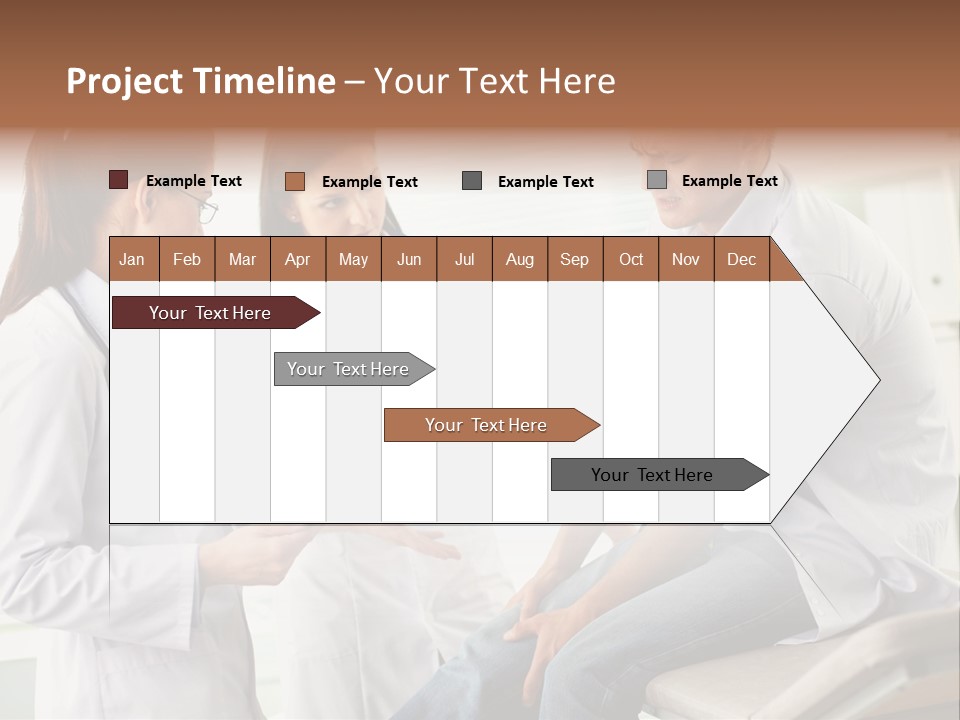 A Group Of Doctors Discussing Something In A Room PowerPoint Template