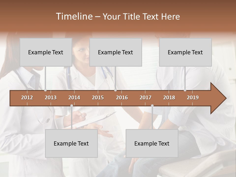 A Group Of Doctors Discussing Something In A Room PowerPoint Template