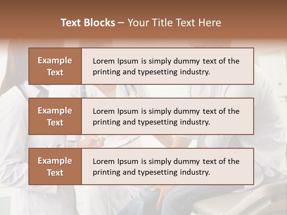 A Group Of Doctors Discussing Something In A Room PowerPoint Template