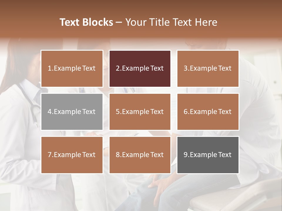 A Group Of Doctors Discussing Something In A Room PowerPoint Template