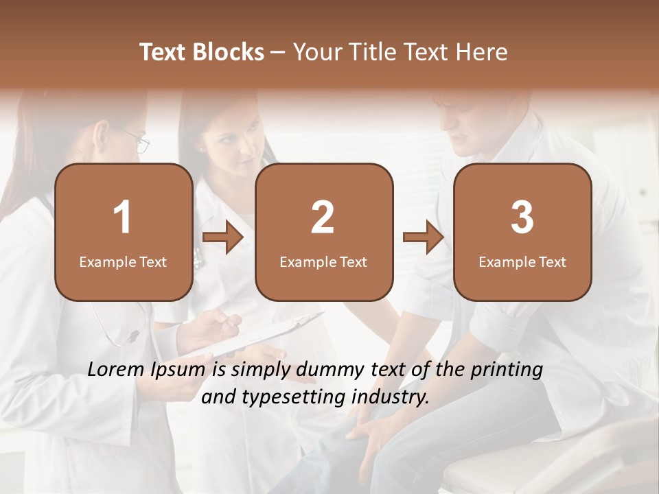 A Group Of Doctors Discussing Something In A Room PowerPoint Template