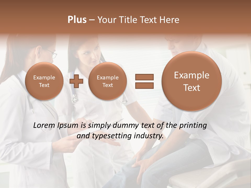 A Group Of Doctors Discussing Something In A Room PowerPoint Template