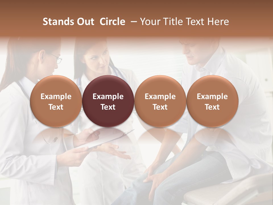 A Group Of Doctors Discussing Something In A Room PowerPoint Template