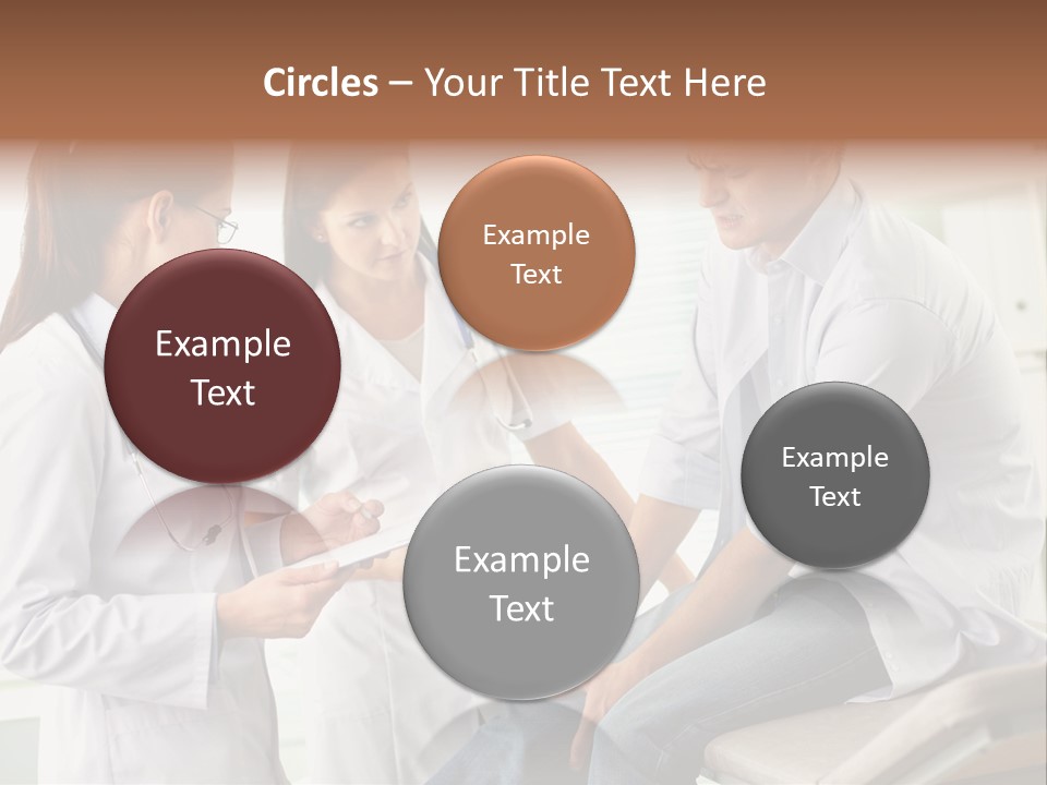 A Group Of Doctors Discussing Something In A Room PowerPoint Template