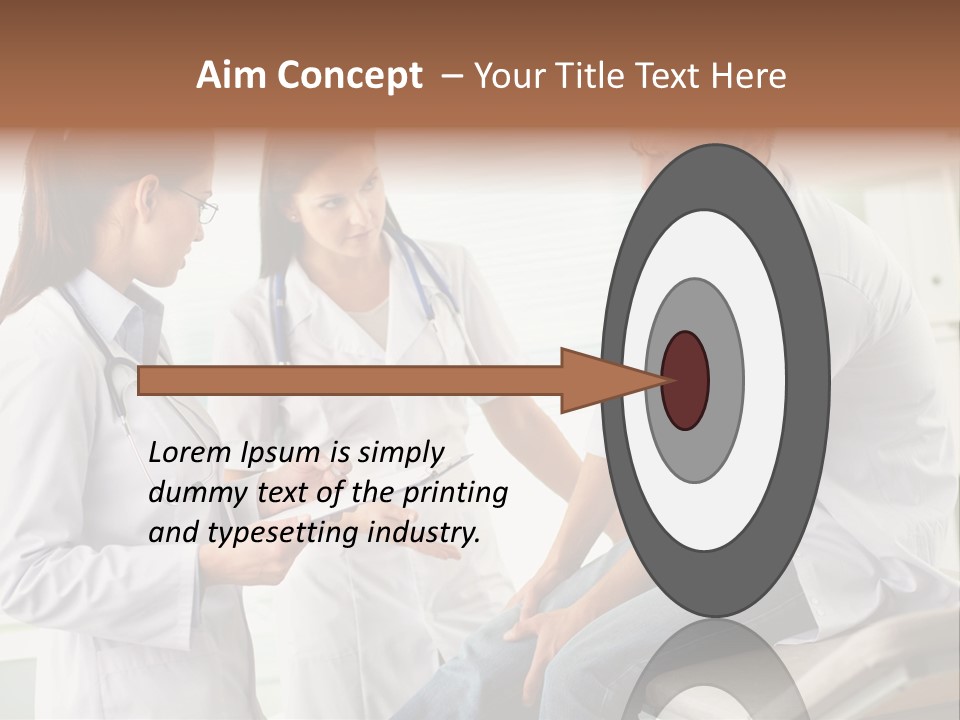 A Group Of Doctors Discussing Something In A Room PowerPoint Template