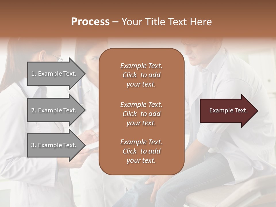 A Group Of Doctors Discussing Something In A Room PowerPoint Template