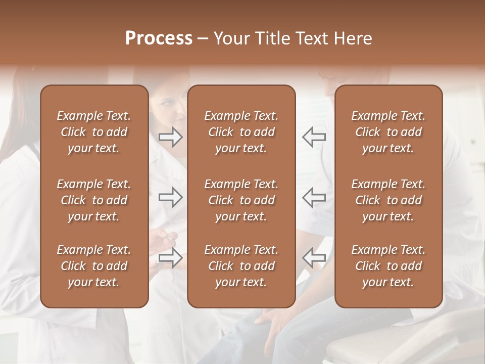 A Group Of Doctors Discussing Something In A Room PowerPoint Template