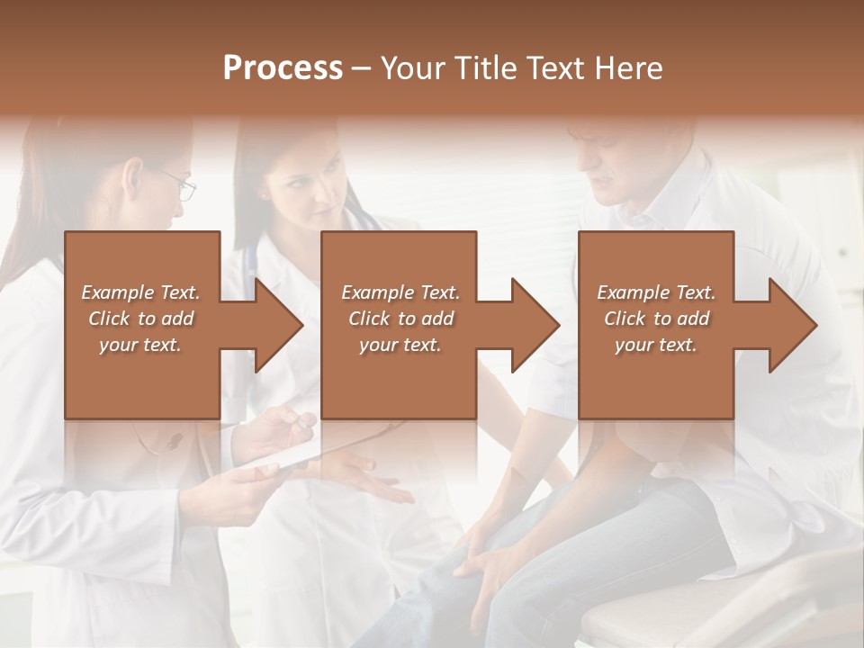 A Group Of Doctors Discussing Something In A Room PowerPoint Template