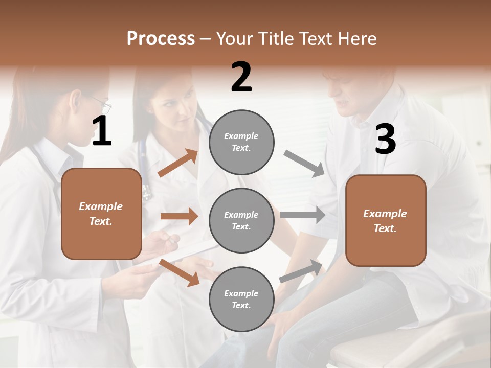 A Group Of Doctors Discussing Something In A Room PowerPoint Template