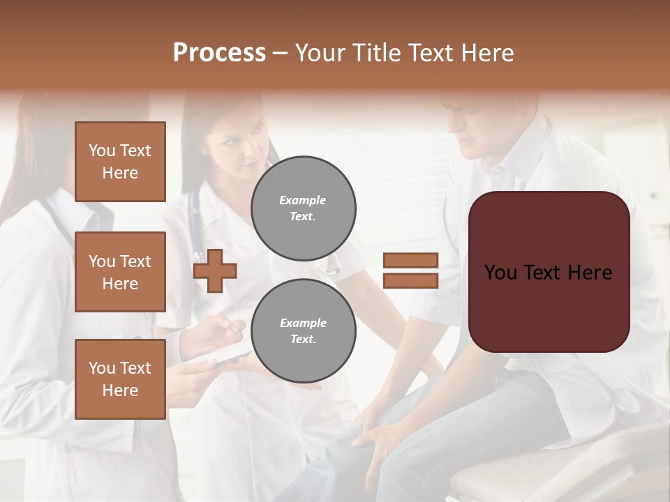 A Group Of Doctors Discussing Something In A Room PowerPoint Template