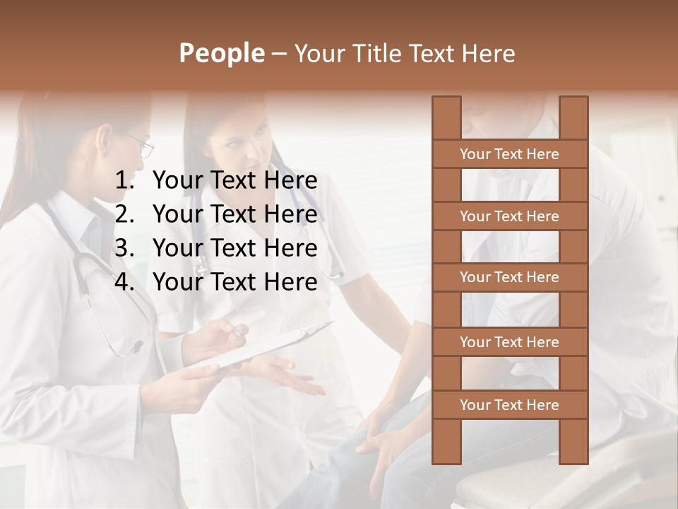 A Group Of Doctors Discussing Something In A Room PowerPoint Template