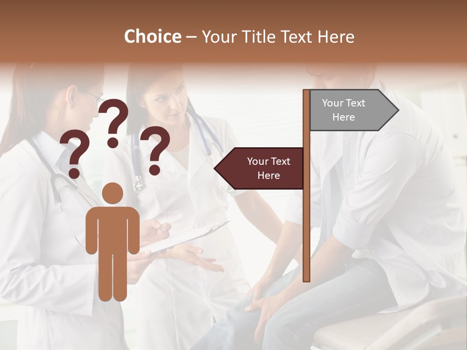 A Group Of Doctors Discussing Something In A Room PowerPoint Template