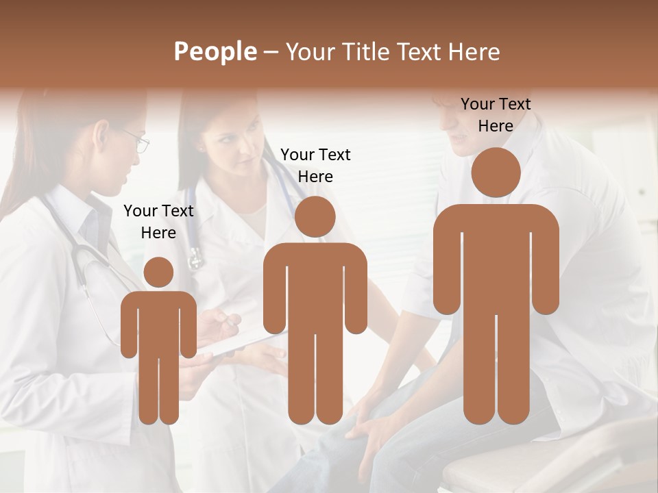 A Group Of Doctors Discussing Something In A Room PowerPoint Template