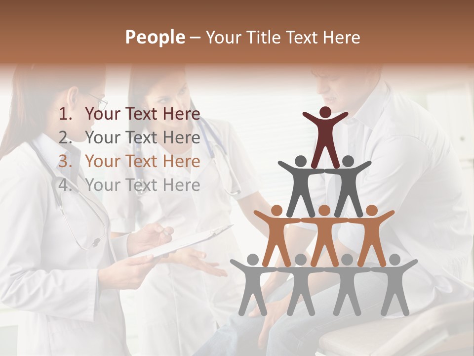 A Group Of Doctors Discussing Something In A Room PowerPoint Template
