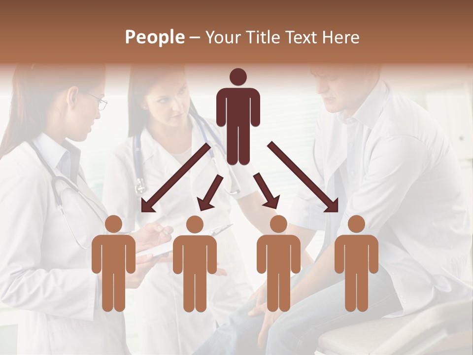 A Group Of Doctors Discussing Something In A Room PowerPoint Template