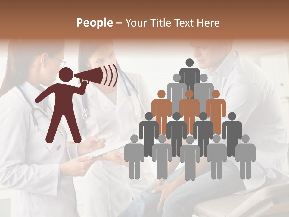 A Group Of Doctors Discussing Something In A Room PowerPoint Template