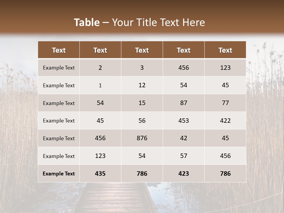 Rural Marshland Perspective PowerPoint Template