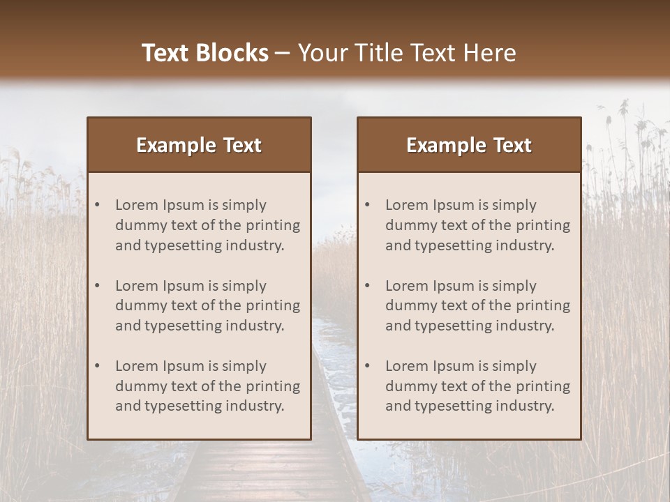 Rural Marshland Perspective PowerPoint Template