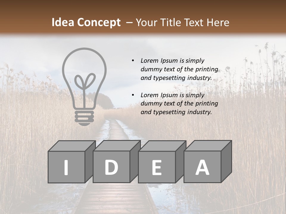 Rural Marshland Perspective PowerPoint Template