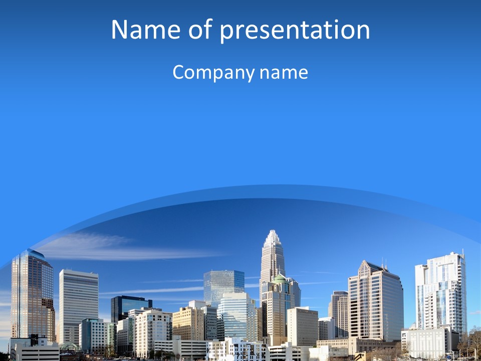 Skyline North Carolina Architecture PowerPoint Template