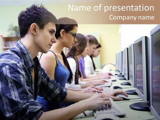 Smile Computer Diversity PowerPoint Template