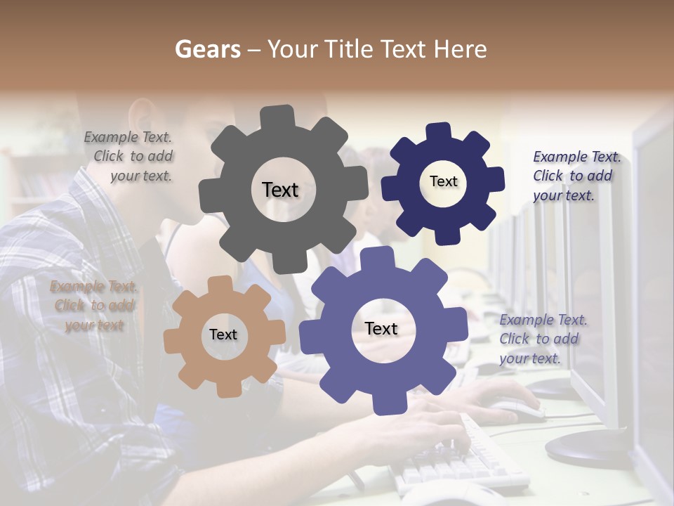 Smile Computer Diversity PowerPoint Template