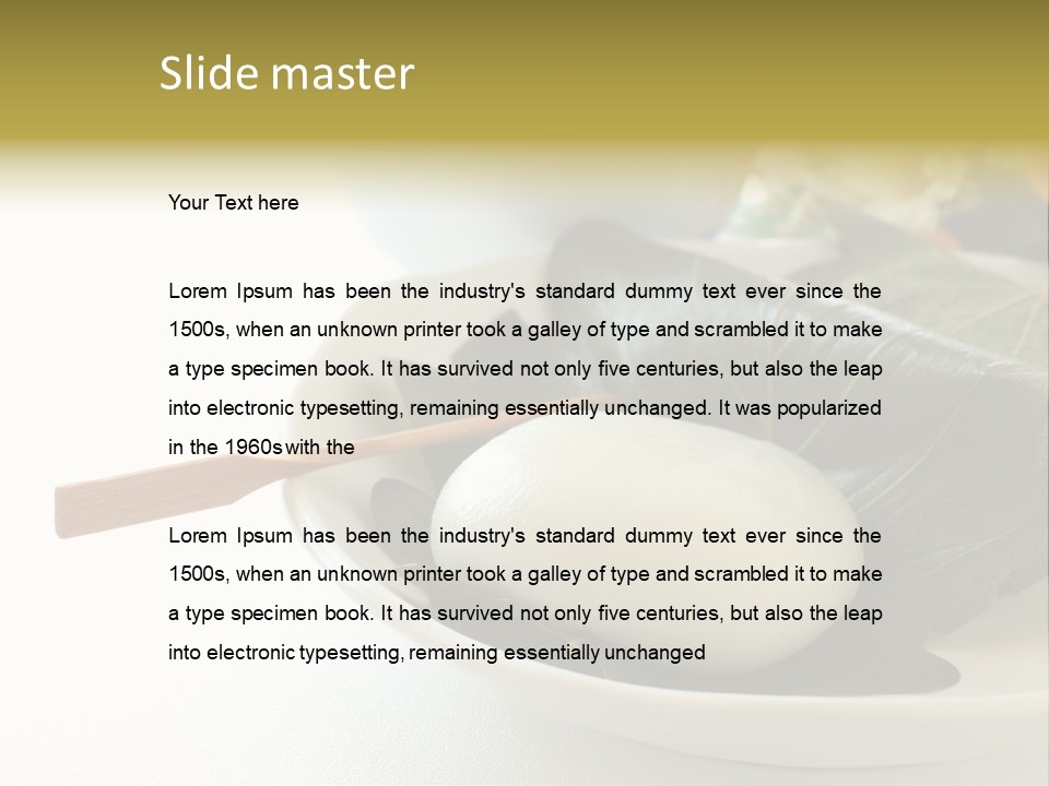 Kashiwaramochi Tea Japanese Food PowerPoint Template