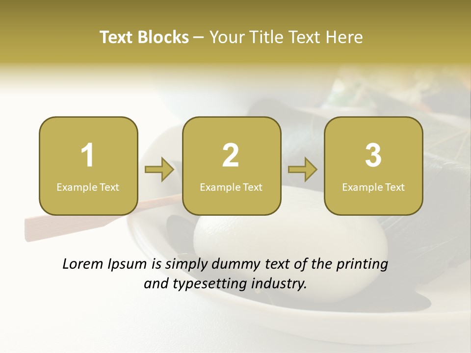 Kashiwaramochi Tea Japanese Food PowerPoint Template