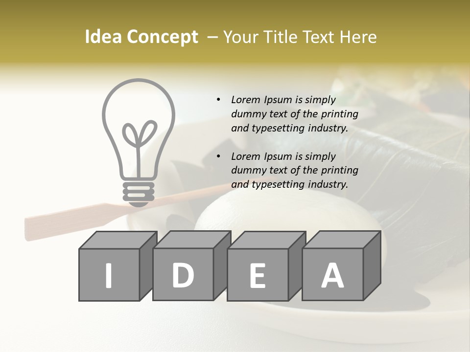 Kashiwaramochi Tea Japanese Food PowerPoint Template