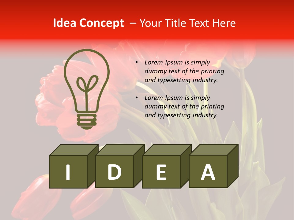 Plant Pot Bouquet PowerPoint Template