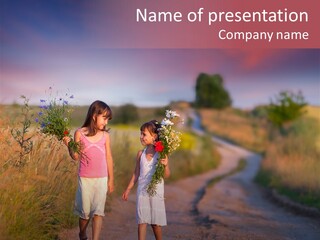 Child Poppy Love PowerPoint Template